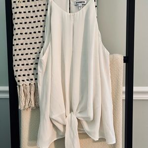 Express Off White Camisole Tie Front small s